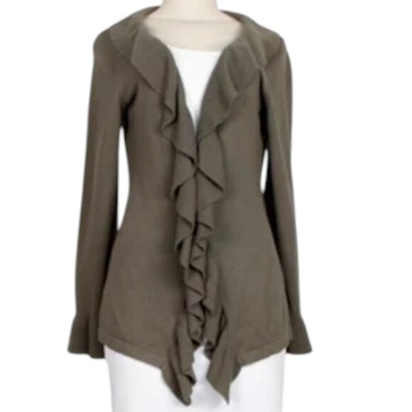 TYLER BOE Frilled Cardigan - Picture 1 of 4